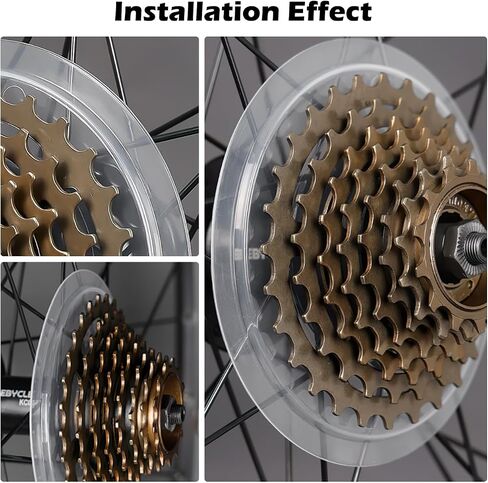 POPETPOP Bike Flywheels Cover 5.31 Inch Transparent Spoke Protector Lightweight Road Folding Bicycle Wheel Guard Flywheel Disc Protection in Saudi Arabia