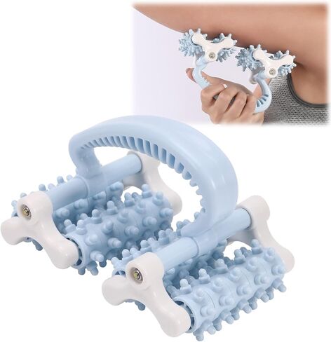 olelo Fascia Blaster, Fascia Blaster for Cellulite, Massage Roller with 20 Wheels for Deep Tissue Myofascial Release, Muscle Roller Stick Relieves Back, Neck, Leg Pain, Blue in Saudi Arabia