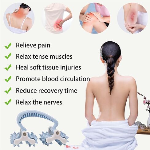 olelo Fascia Blaster, Fascia Blaster for Cellulite, Massage Roller with 20 Wheels for Deep Tissue Myofascial Release, Muscle Roller Stick Relieves Back, Neck, Leg Pain, Blue in Saudi Arabia