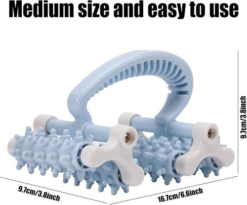 olelo Fascia Blaster, Fascia Blaster for Cellulite, Massage Roller with 20 Wheels for Deep Tissue Myofascial Release, Muscle Roller Stick Relieves Back, Neck, Leg Pain, Blue in Saudi Arabia
