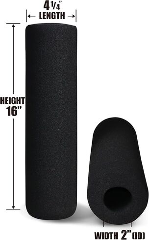 WF Athletic Supply Foam Foot Pads, Foam Roller for Gym Exercise Machines Equipment Replacements, Roller Pad for Leg Extension, PEC Deck Pads for Weight Bench, Sold by Pair (6" x 3.5" OD x 0.875" ID) in Saudi Arabia