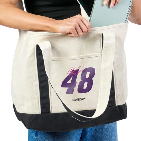 Northwest NASCAR Number Black Canvas Tote with Colored Strap in Saudi Arabia