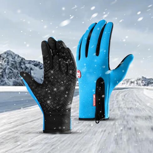Insulated Thermal Winter Gloves with Touchscreen Compatibility - Waterproof Design for Outdoor Sports in Saudi Arabia