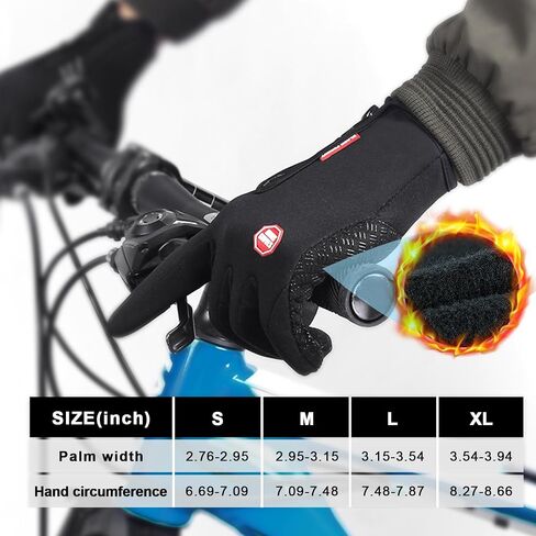 Insulated Thermal Winter Gloves with Touchscreen Compatibility - Waterproof Design for Outdoor Sports in Saudi Arabia