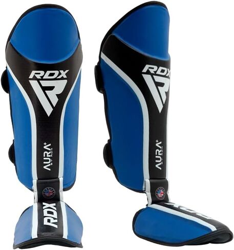 RDX Shin Guards for Kickboxing, MMA, Muay Thai Training, Maya Hide Leather Instep Pads for Sparring, Martial Arts, Gear for BJJ and Boxing in Saudi Arabia