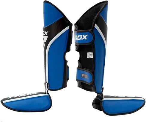 RDX Shin Guards for Kickboxing, MMA, Muay Thai Training, Maya Hide Leather Instep Pads for Sparring, Martial Arts, Gear for BJJ and Boxing in Saudi Arabia