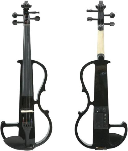 Yinfente Electric Violin 4/4 Full Size Silent 4 String Student Beginner Violin Ebony Fittings With Case Bow Shoulder rest Rosin Cable Headphone in Saudi Arabia