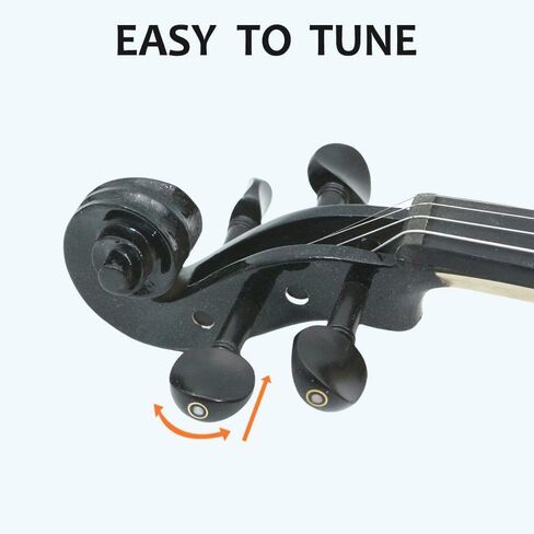 Yinfente Electric Violin 4/4 Full Size Silent 4 String Student Beginner Violin Ebony Fittings With Case Bow Shoulder rest Rosin Cable Headphone in Saudi Arabia