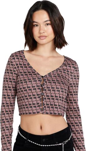 Volcom Womens Disco Rodeo Fitted Long Sleeve Top in Saudi Arabia