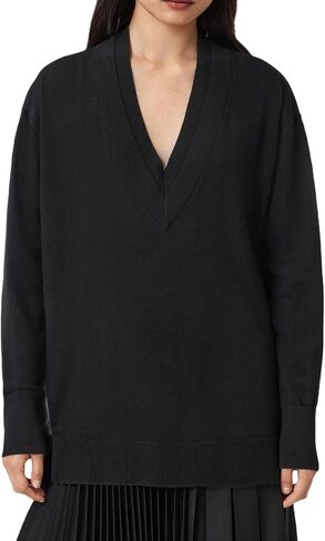 AllSaints Womens Bern Panel V Neck in Saudi Arabia