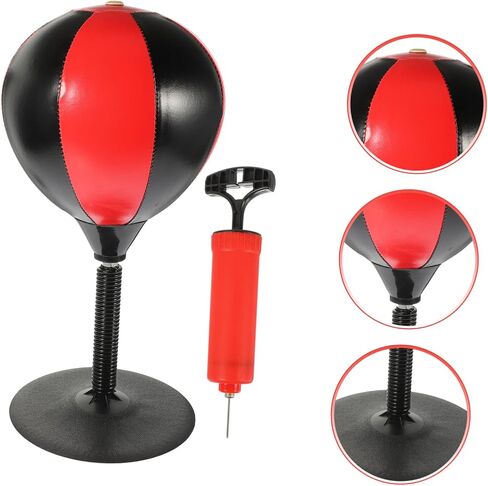 Toyvian 1 Set Tabletop Punching Bag for Office Relief Durable Relief with Suction Cup and Air Pump for Adults to Reduce Tension and Enhance Focus at Work Random Color in Saudi Arabia