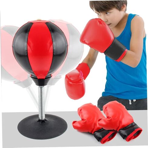 Toyvian 1 Set Tabletop Punching Bag for Office Relief Durable Relief with Suction Cup and Air Pump for Adults to Reduce Tension and Enhance Focus at Work Random Color in Saudi Arabia