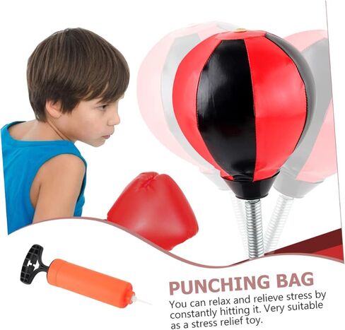 Toyvian 1 Set Tabletop Punching Bag for Office Relief Durable Relief with Suction Cup and Air Pump for Adults to Reduce Tension and Enhance Focus at Work Random Color in Saudi Arabia