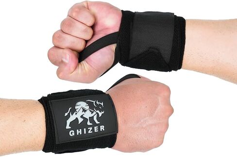Wrist Straps for Weightlifting 18" – Gym Wrist Support for Men & Women, Elasticated Padded Wraps MMA, Kickboxing, Boxing & Powerlifting – Wrist Wraps for Pain, Lifting, Bench Press in Saudi Arabia
