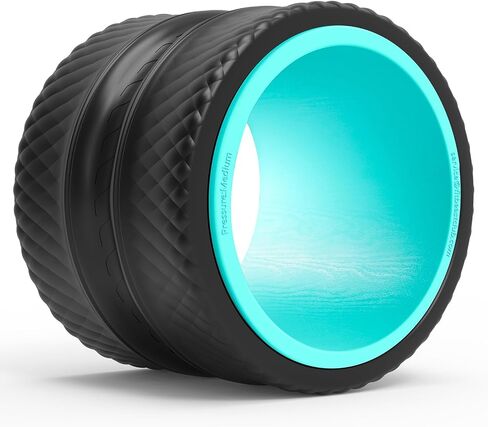 FitBeast Back Roller - Deep Tissue Massage Wheel, Yoga Wheel & Back Stretcher for Pain Relief (9'', Blue) in Kuwait