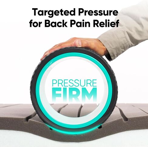 FitBeast Back Roller - Deep Tissue Massage Wheel, Yoga Wheel & Back Stretcher for Pain Relief (9'', Blue) in Kuwait