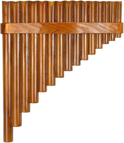 Professional Panpipe Pan Flute Instrument 15 Pipes Rondador Bamboo Woodwind Key 1 Set for Student Folk Music- Right-Hand in Saudi Arabia