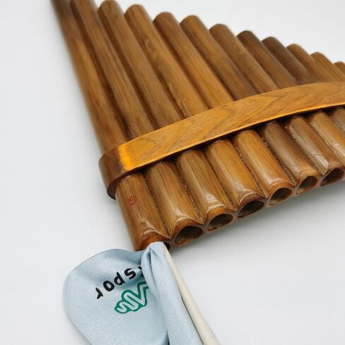 Professional Panpipe Pan Flute Instrument 15 Pipes Rondador Bamboo Woodwind Key 1 Set for Student Folk Music- Right-Hand in Saudi Arabia