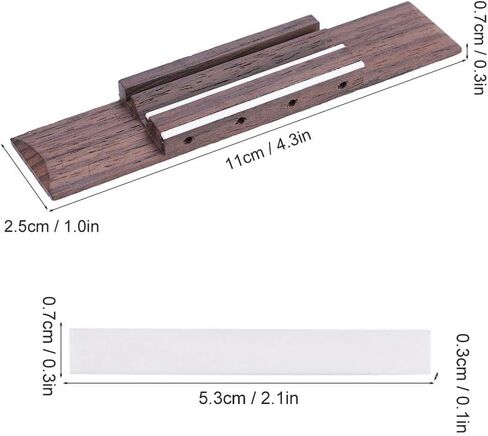 Rosewood Bridge Saddle, High-Quality Ukulele Guitar Nut Replacement Kit for 4-String Instruments in Saudi Arabia