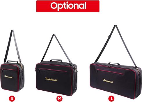 Effect Pedal Bag Guitar Pedal Board Carry Bag Oxford Cloth Portable Zipper Handbag Shoulder Bag with Detachable Strap (Black), Large in Saudi Arabia