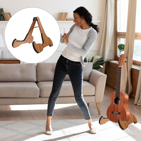 VICASKY Portable Guitar Stand Foldable Violin Holder Lightweight Reinforced Floor Bracket for Acoustic Bass Cello with Scratch Protection and Sturdy Construction in Kuwait