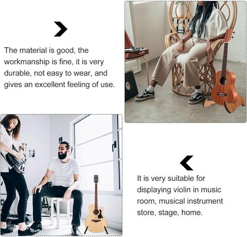 VICASKY Portable Guitar Stand Foldable Violin Holder Lightweight Reinforced Floor Bracket for Acoustic Bass Cello with Scratch Protection and Sturdy Construction in Kuwait