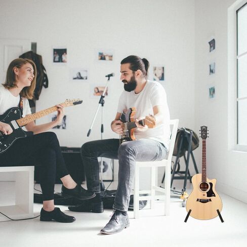 VICASKY Portable Guitar Stand Foldable Violin Holder Lightweight Reinforced Floor Bracket for Acoustic Bass Cello with Scratch Protection and Sturdy Construction in Kuwait