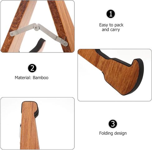 VICASKY Portable Guitar Stand Foldable Violin Holder Lightweight Reinforced Floor Bracket for Acoustic Bass Cello with Scratch Protection and Sturdy Construction in Kuwait