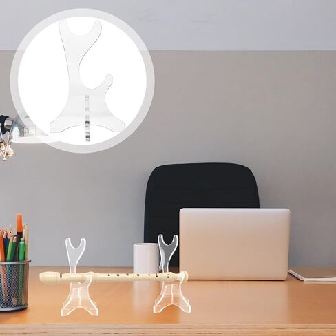 حامل سطح المكتب من الأكريليك الشفاف من TIDTALEO لمسجل السوبرانو بيكولو وأدوات النفخ الخشبية، رف عرض عمودي موفر للمساحة لتنظيم الآلات الموسيقية in Kuwait