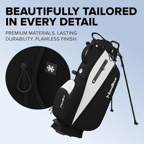 Golf Stand Bag - Lightweight Golf Bag with Stand and 7 Way Dividers, Dual Strap, Waterproof Pocket, Insulated Sleeve, Easy-Lift Handles and Swing-Cam Holder in Saudi Arabia