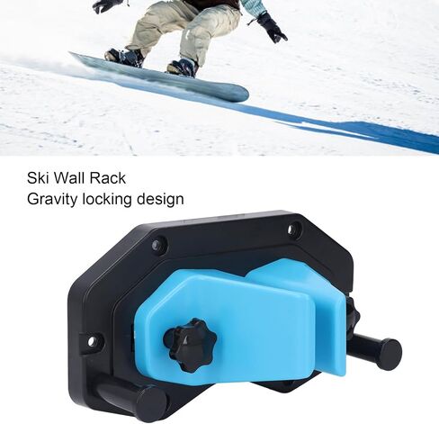 Fafeicy Ski Wall Rack,Gravity Locking Space Saving ABS Universal Storage Organization Wall Ski Rack Suitable for Winter Sports in Saudi Arabia