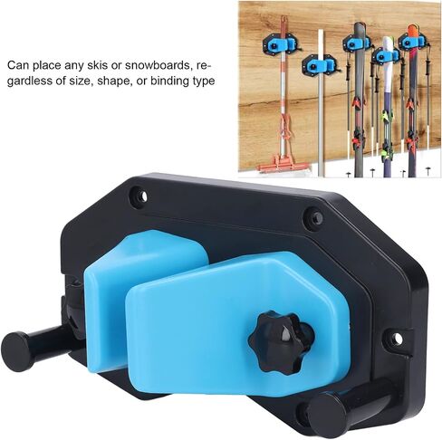 Fafeicy Ski Wall Rack,Gravity Locking Space Saving ABS Universal Storage Organization Wall Ski Rack Suitable for Winter Sports in Saudi Arabia