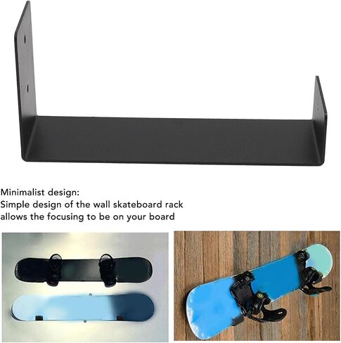 Wall Mount Snowboard Rack,Alloy Steel Floating Storage Bracket,Home Garage Display 30lbs Bearing Heavy Duty Indoor Organizer Minimalist Design Ski Equipment Holder Space in Saudi Arabia