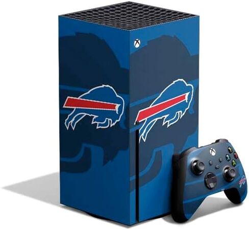 Skinit Decal Gaming Skin Compatible with Xbox Series X Bundle - Officially Licensed NFL Buffalo Bills Large Logo Design in Saudi Arabia