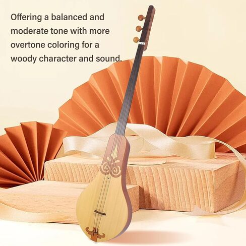 Dulcimer Guitar, Spruce and Mahogany 3 String Dulcimer Guitar Musical Instrument with Storage Bag for Practice Performance in Saudi Arabia