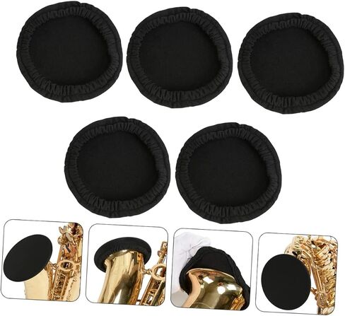 DECHOUS 5pcs Music Instrument Bell Cover Saxophone Dust Cap Leakproof Soundproof for Tenor Sax in Saudi Arabia