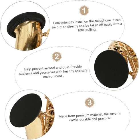 DECHOUS 5pcs Music Instrument Bell Cover Saxophone Dust Cap Leakproof Soundproof for Tenor Sax in Saudi Arabia