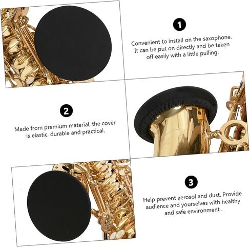 DECHOUS 5pcs Music Instrument Bell Cover Saxophone Dust Cap Leakproof Soundproof for Tenor Sax in Saudi Arabia
