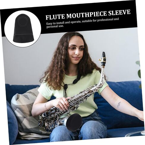 DECHOUS Protect Your Saxophone Tenor Mouthpiece 2pcs Saxophone Protective Cover Sax Cap Rubber Protector in Saudi Arabia