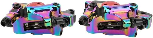 Hydraulic Disc Aluminium Alloy No Hydraulic Disc Brakes Levers Calipers Front Rear Brake Set(Colorful) in Saudi Arabia