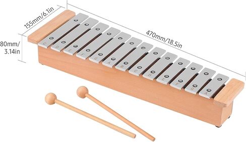 13-Note Glockenspiel Portable Aluminum Piano Xylophone Percussion Instrument Musical Instrument with Wooden Sticks in Saudi Arabia