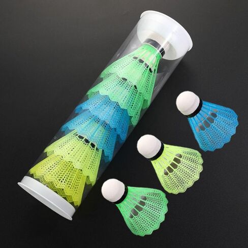 6PCS Windproof Badminton Foam Ball Head Gift Multi-Color Plastic Shuttlecock Ball Portable(Multicolor) in Saudi Arabia