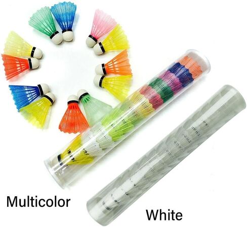 6PCS Windproof Badminton Foam Ball Head Gift Multi-Color Plastic Shuttlecock Ball Portable(Multicolor) in Saudi Arabia