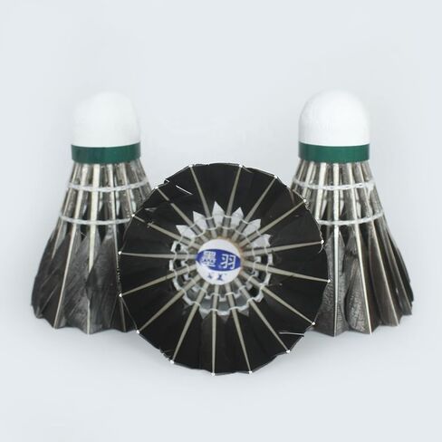 Huamei Black Goose Feather Badminton Shuttlecocks, Stable Flight & Very Good Durability 12-Pack in Saudi Arabia