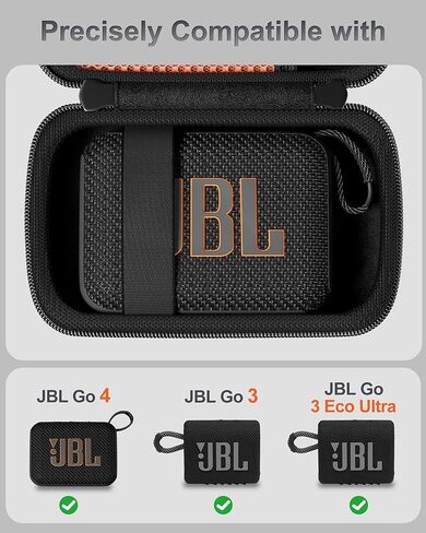 حافظة سفر ProCase صلبة لهاتف JBL Go 4 2025/ Go 3/ Go 3 Eco Ultra مكبر صوت، صندوق حمل محمول مقاوم للماء لمكبر صوت JBL الصغير وملحقاته، حقيبة تخزين مع جيب شبكي وحزام معصم - أزرق in Kuwait