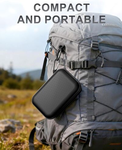حافظة سفر ProCase صلبة لهاتف JBL Go 4 2025/ Go 3/ Go 3 Eco Ultra مكبر صوت، صندوق حمل محمول مقاوم للماء لمكبر صوت JBL الصغير وملحقاته، حقيبة تخزين مع جيب شبكي وحزام معصم - أزرق in Kuwait