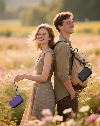 حافظة سفر ProCase صلبة لهاتف JBL Go 4 2025/ Go 3/ Go 3 Eco Ultra مكبر صوت، صندوق حمل محمول مقاوم للماء لمكبر صوت JBL الصغير وملحقاته، حقيبة تخزين مع جيب شبكي وحزام معصم - أزرق in Kuwait