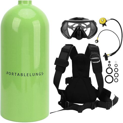 Drfeify Portable Diving Large Capacity 3L Actions for Diving Rescue, Aviation Tapon + Copper (Green) in Saudi Arabia