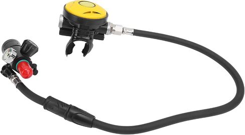 مجموعة معدات الغوص DIDEEP X4000 Pro Breather مع صمام تخفيف المرحلة الأولى، رأس دوار للمرحلة الثانية للغوص تحت الماء، خرطوم 1 لتر، ضغط آمن 3000 رطل لكل بوصة مربعة in Saudi Arabia
