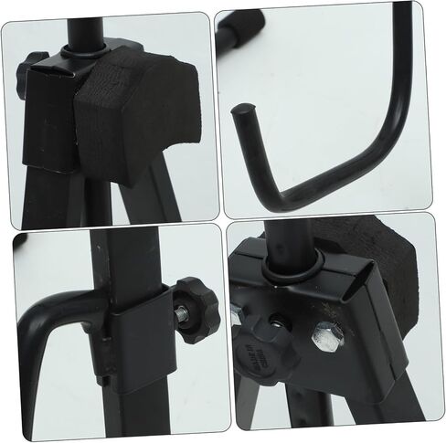 Portable Foldable Cello Stand with Bow Holder Stable Tripod Instrument Holder for Violoncello Bass Violin Performance and Practice Black in Saudi Arabia